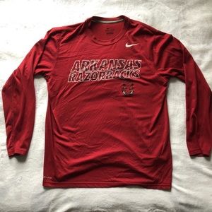 Nike Razorbacks Dri-Fit Long Sleeve Shirt